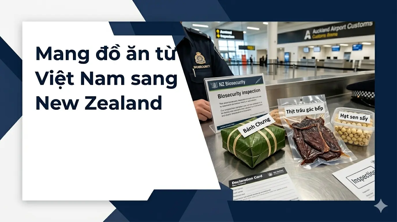 Mang đồ ăn từ Việt Nam sang New Zealand – một kinh nghiệm mà mình nhớ rất rõ