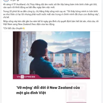 Câu chuyện vỡ mộng khi đổi đời tại New Zealand