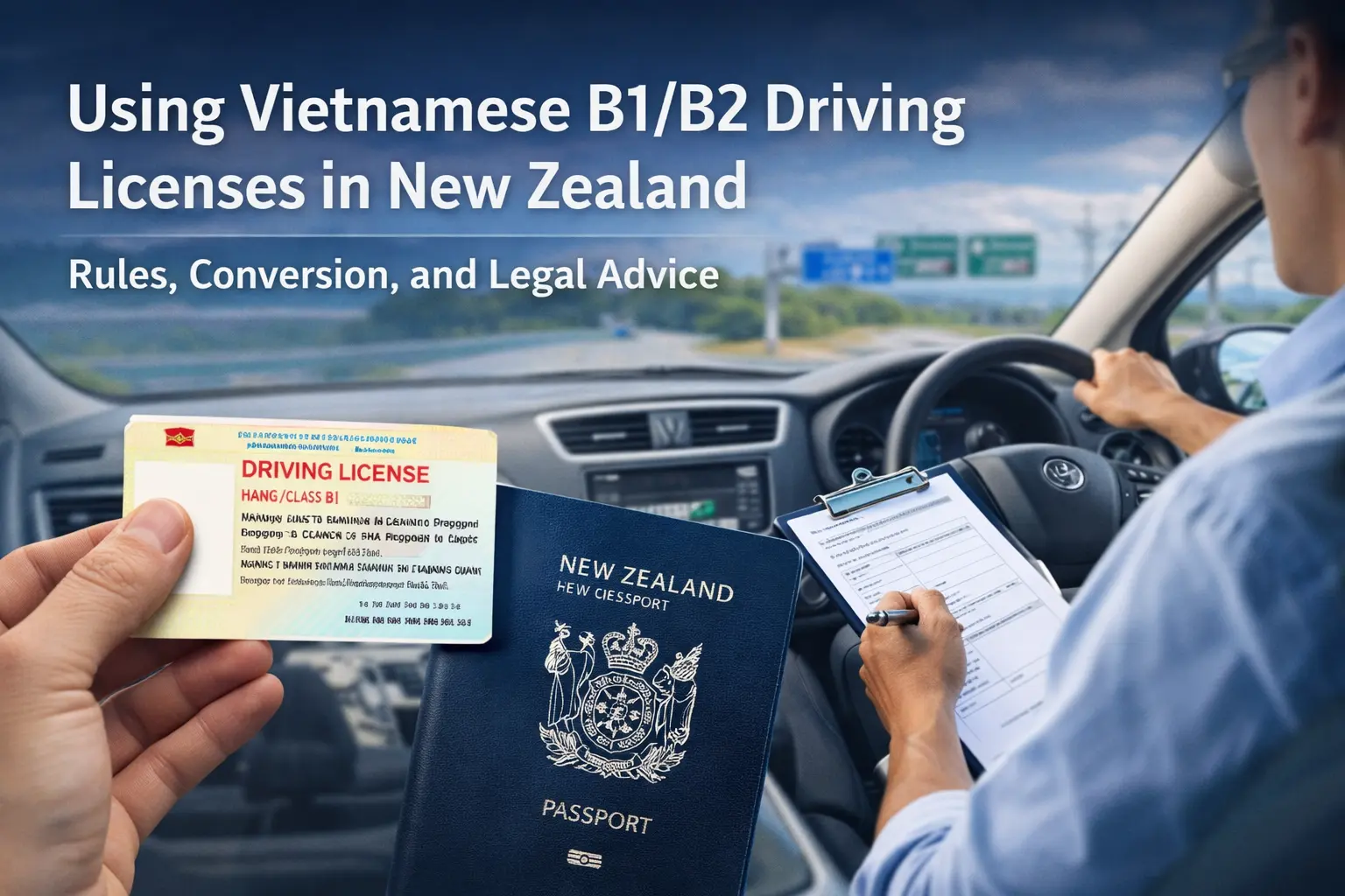Hướng dẫn chi tiết cách sử dụng bằng lái xe ô tô B1/B2 (Việt Nam) tại New Zealand