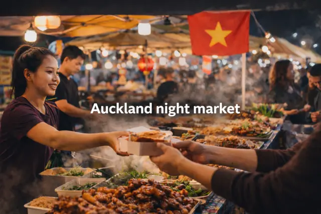 Khám phá văn hoá chợ đêm Auckland và các gian hàng ẩm thực Việt